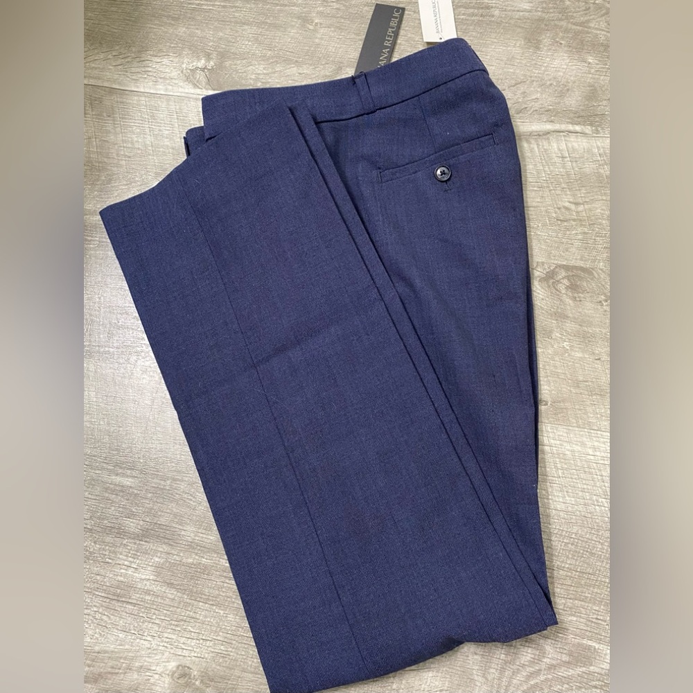 NWT Banana Republic Logan Navy Pants Sz 2P